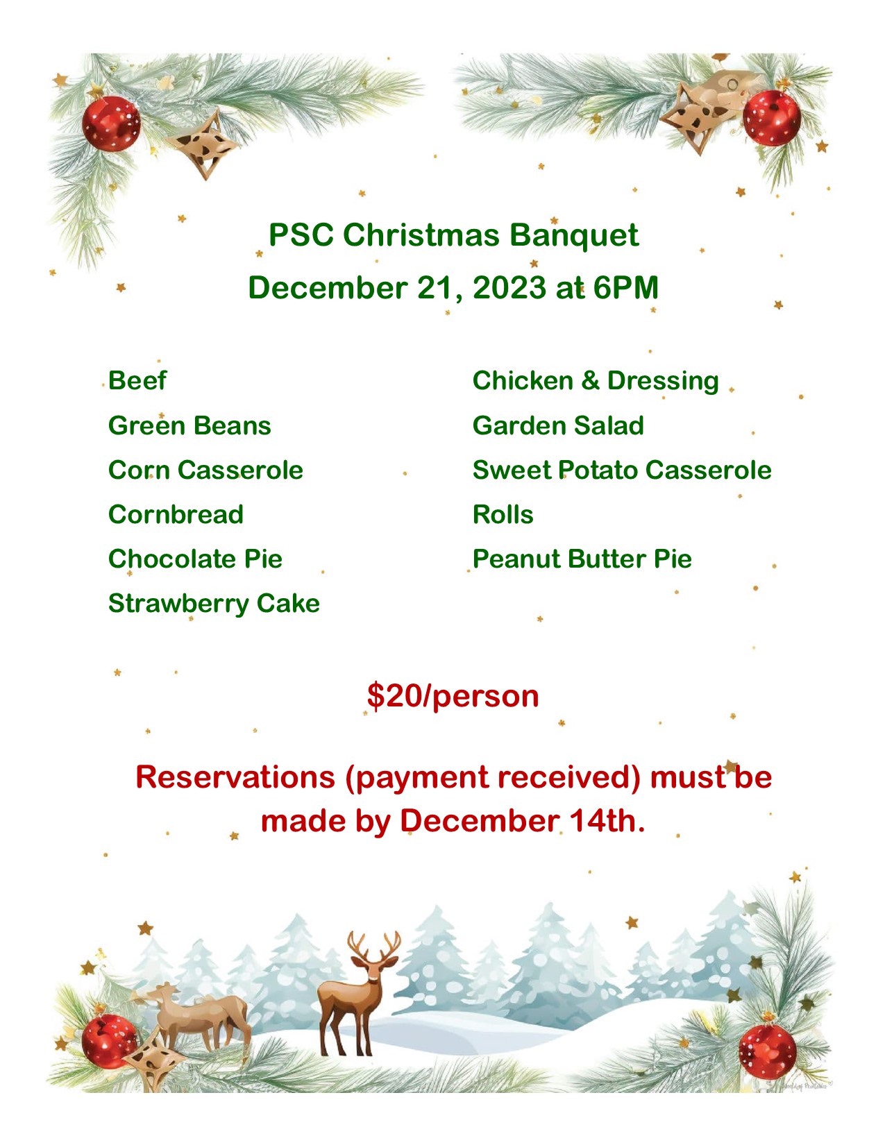 PSC Annual Christmas Banquet