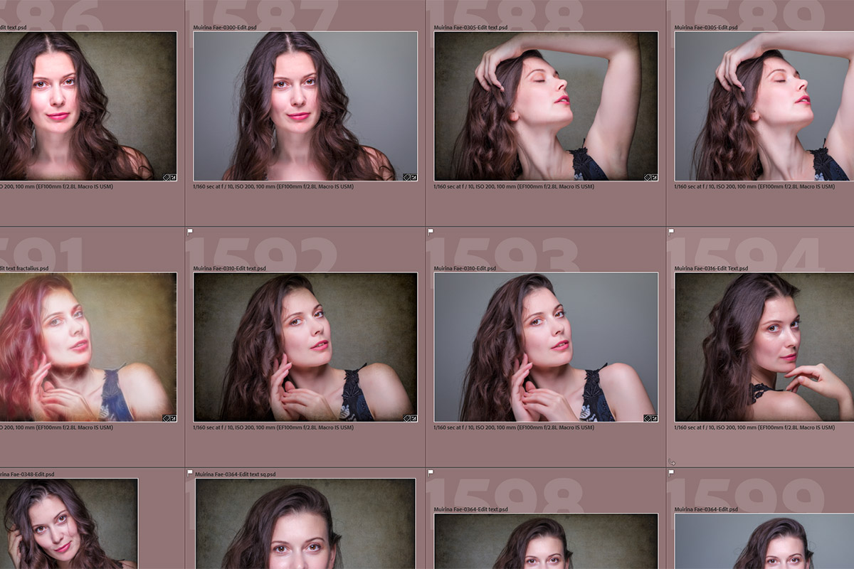 image thumbnails screenshot from lightroom